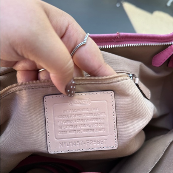 Coach Pink Tote Bag with Strap - Picture 7 of 8